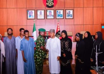 BREAKING: Governor Ododo Receives 8 Rescued CUSTECH Students At The Nigerian Army Headquarters In Abuja