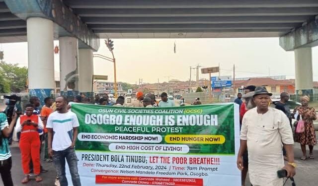 Mass Demonstrations Hits Lagos, Osogbo and Benin Amidst Hunger and Inflation
