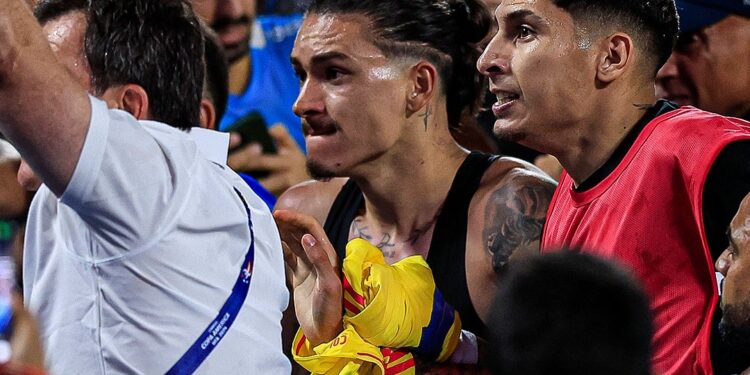 Darwin Nunez Leads Uruguay Player-Fan Brawl After Copa America Semifinal Loss