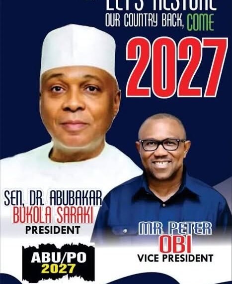 Peter Obi Responds to 2027 Presidential Campaign Poster with Saraki
