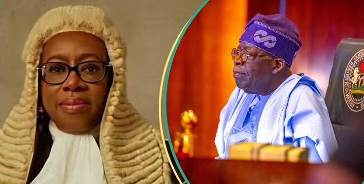 President Tinubu Swears in Justice Kekere-Ekun as Acting CJN