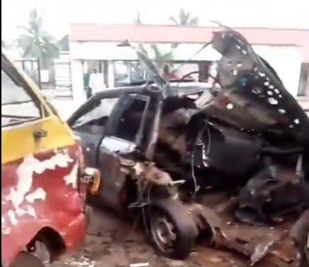 CNG Vehicle Explodes at NIPCO Station in Benin City