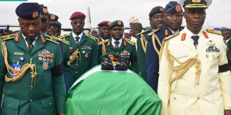 Body of Late COAS Lagbaja Arrives in Abuja, Burial Set for Friday