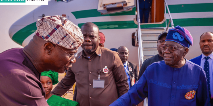 Tinubu Arrives Lagos for Festive Celebrations