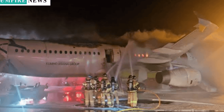 South Korean Airplane Catches Fire, Passengers Evacuated
