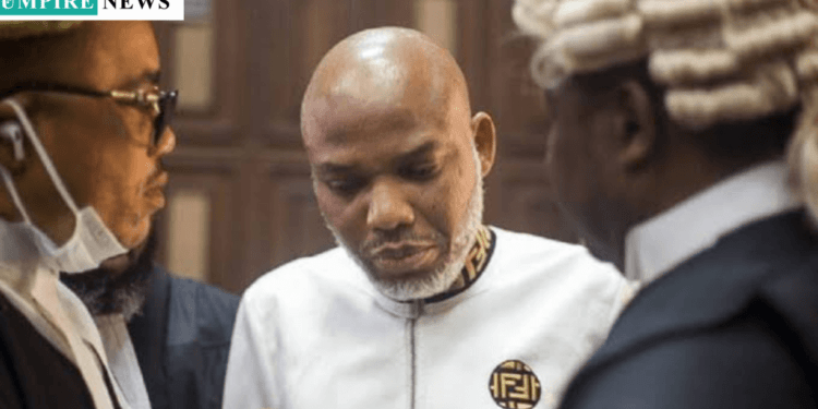 Nnamdi Kanu Fumes Over Jurisdiction as Judge Adjourns Case Indefinitely