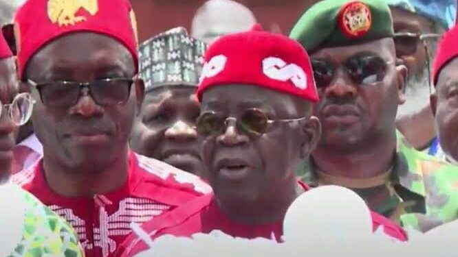 Tinubu in Anambra: Youths chants popular “Na our papa be dis” song 