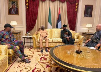 Osun gov visits Tinubu in Lagos with Chief Adedeji Adeleke and Davido