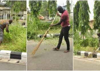 Gov Okpebholo under fire for forcing Edo teachers to cut grass